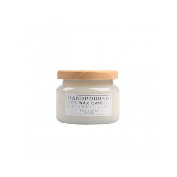 Wick2Ware Coconut Lime Hand Poured Soy Wax Candle Jar - 260g