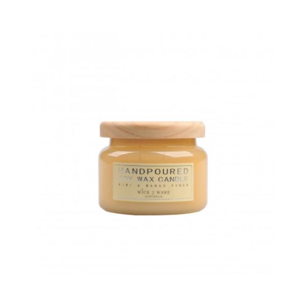 Wick2Ware Kiwi & Mango Punch Hand Poured Soy Wax Candle Jar - 260g