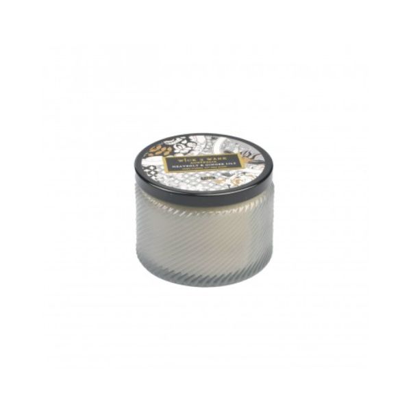 Wick2Ware Heavenly & Ginger Lily Hand Poured Soy Wax Candle Jar - 110g