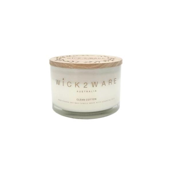 Wick2ware Clean Cotton Soy Jar Candle - 430g