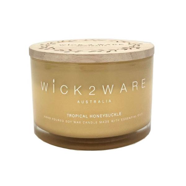 Wick2ware Tropical Honey Suckle Soy Wax Candle Jar - 430g