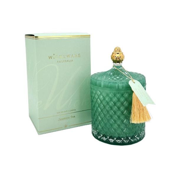 Wick2ware Green Jasmin Tea Soy Blend Candle Jar - 450g