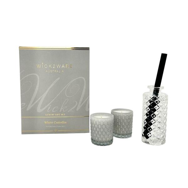 Wick2ware White Camellia Luxury Gift Set