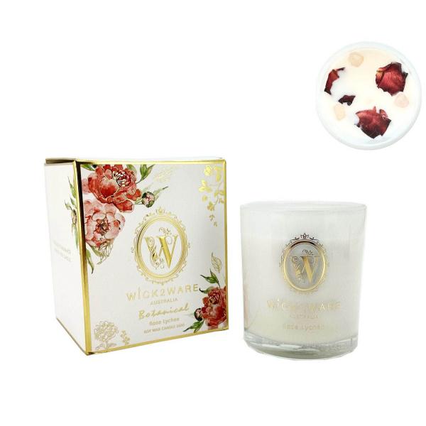 Wick2ware Rose Lychee Soy Wax Candle Jar - 260g