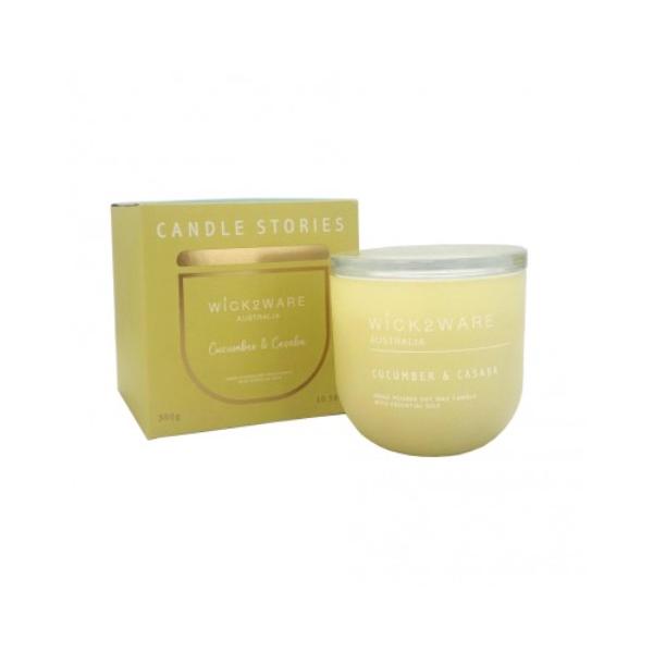 Wick2ware Cucumber & Casaba Soy Jar Candle - 300g