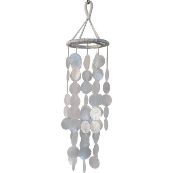 70cm Macrame White Capiz Shell Hanger