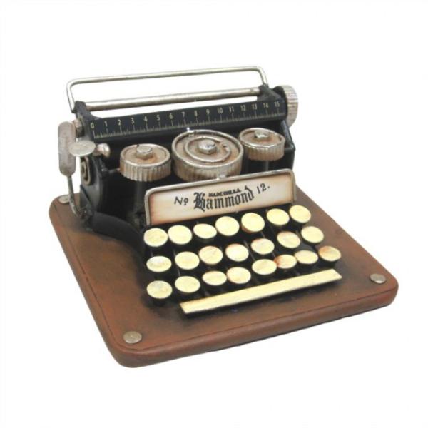 Metal Typewriter - 12.5cm x 13cm x 6.5cm