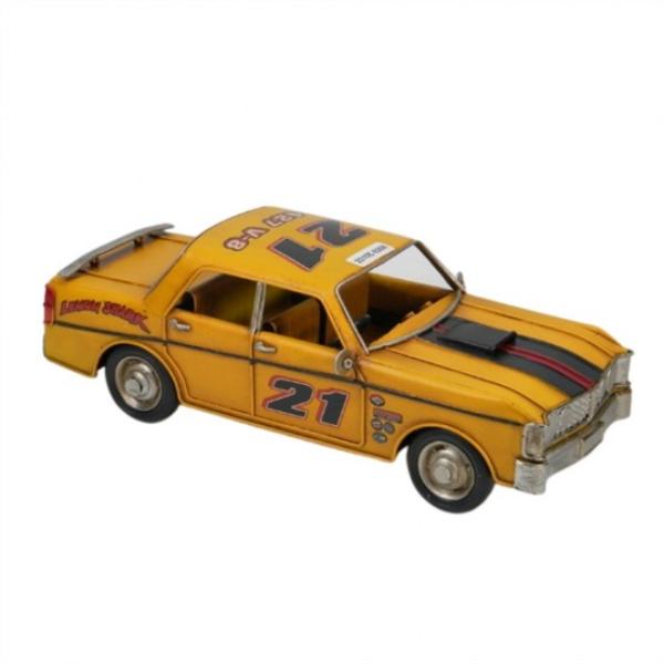 Metal Yellow Car - 27cm x 13cm x 10cm