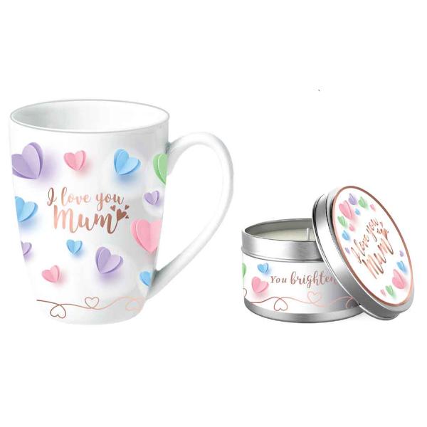 2 Pack Sweet Heart Mum Candle Set