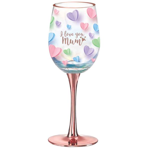 Mum Sweet Heart Wine Glass