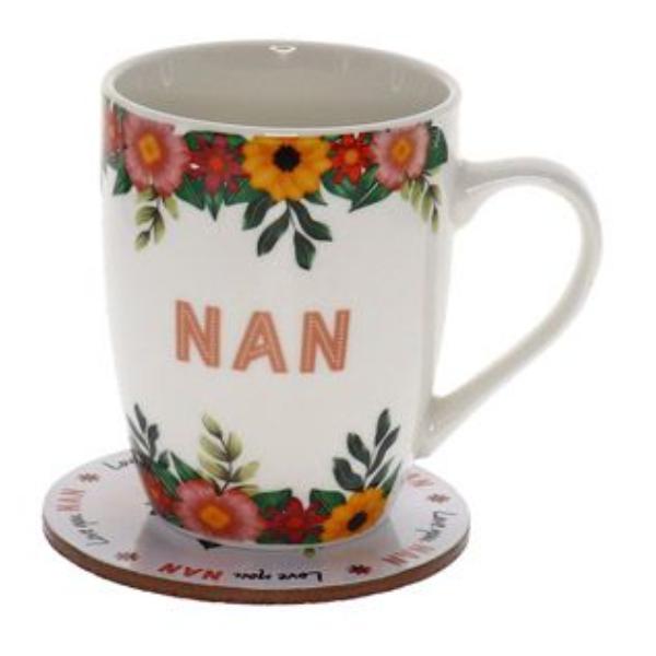 2 Pack Nan Tropic Floral Mug Coaster Set - 250ml