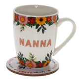Load image into Gallery viewer, 2 Pack Nanna Tropic Floral Mug Coaster Set - 250ml
