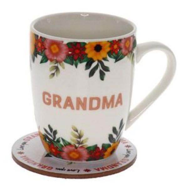 2 Pack Grandma Tropic Floral Mug Coaster Set - 250ml