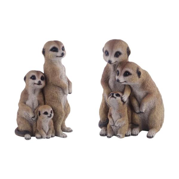 Standing Meerkat Family - 30cm