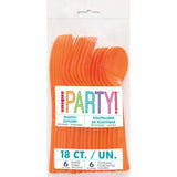 Load image into Gallery viewer, 18 Pack Pumpkin Orange Reusable Cutlery