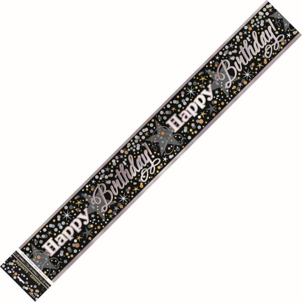 Glittering Birthday Happy Birthday Foil Banner - 365cm