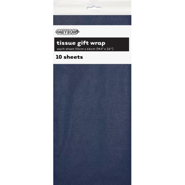 10 True Navy Blue Tissue Sheets