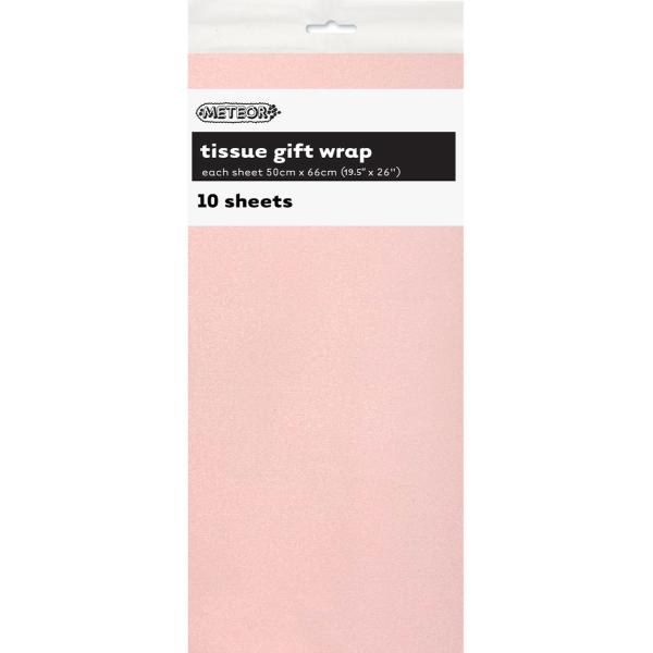 10 Pack Soft Pink Tissue Sheets