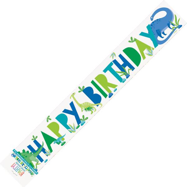 Dinosaur Happy Birthday Foil Banner - 274cm