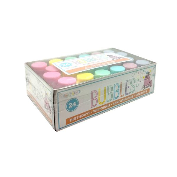 24 Pack Pastel Party Bubbles & Wands