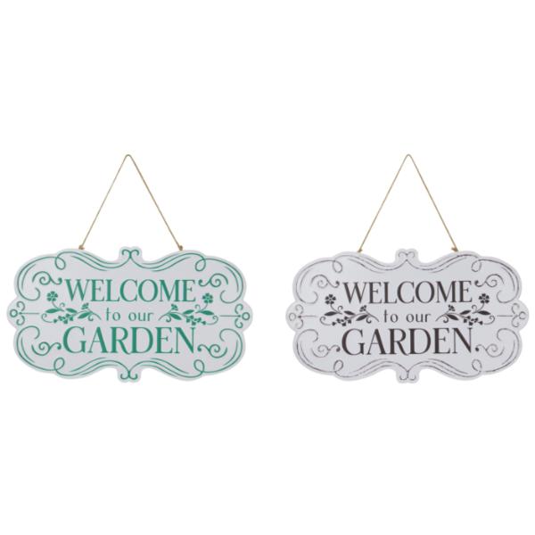 Metal Welcome To Our Garden - 39cm