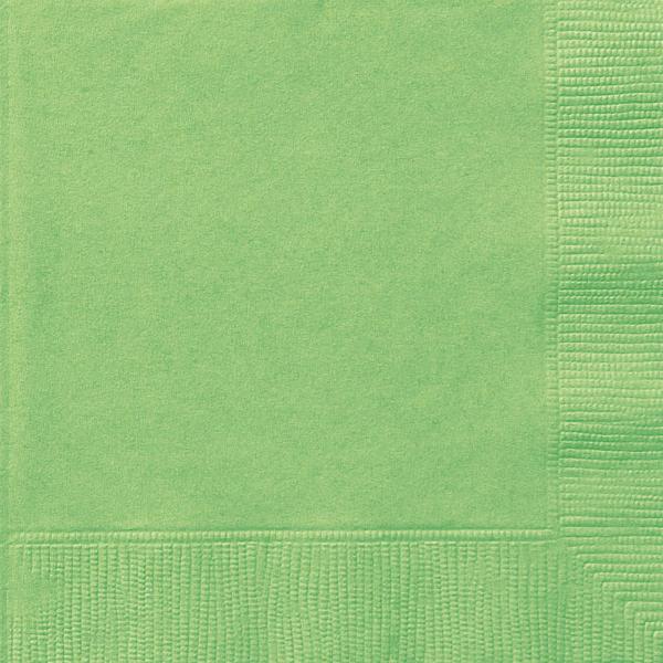 50 Pack Lime Green 2 Ply Luncheon Napkins - 33cm x 33cm
