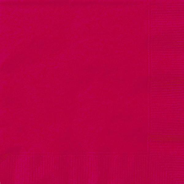 20 Pack Ruby Red 2 Ply Luncheon Napkins - 33cm x 33cm