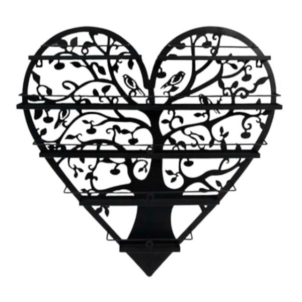 60cm Metal Tree Of Life Heart Shape Wall Art