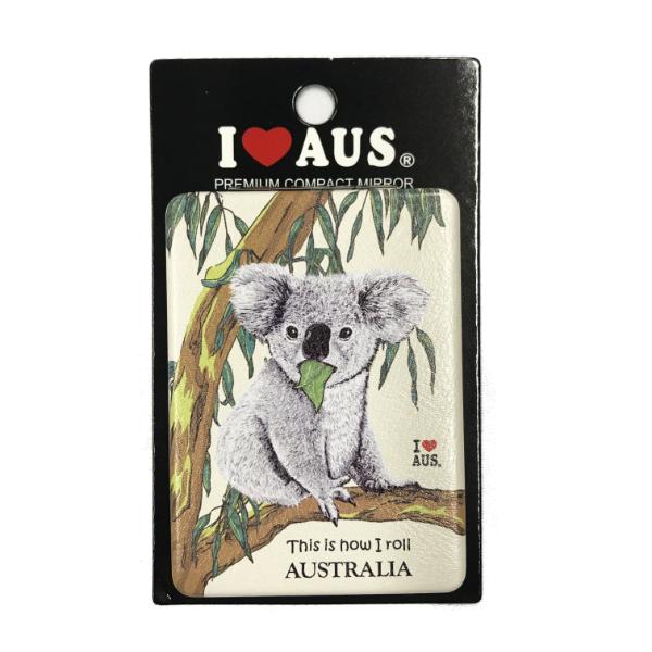Premium Square Koala On Tree Compact Mirror