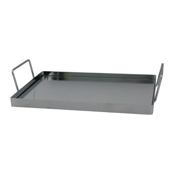 Rectangular Mirrored Tray With Handles - 33cm