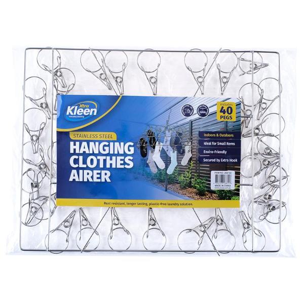 Stainless Steel Pegs Hanging Airer With 40 Pegs