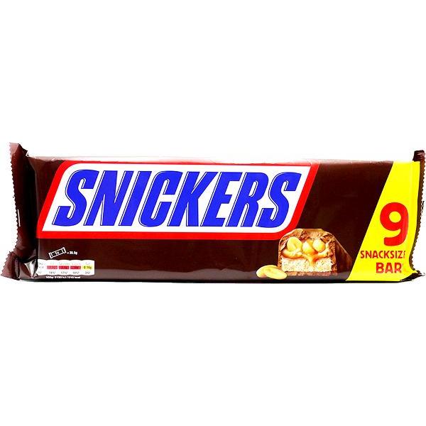 9 Pack Snickers bar - 390g