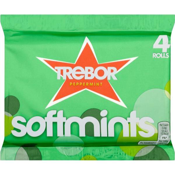 4 Pack Trebor Peppermint Softmints - 179.6g