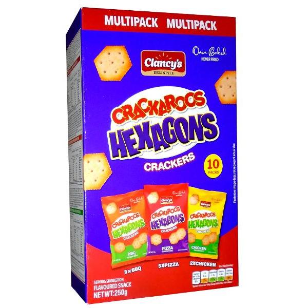 10 Pack Crackaroos Hexagon Crackers