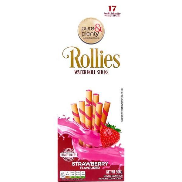 20 Pack Pure & Plenty Rolls Water Roll Strawberry Sticks - 360g