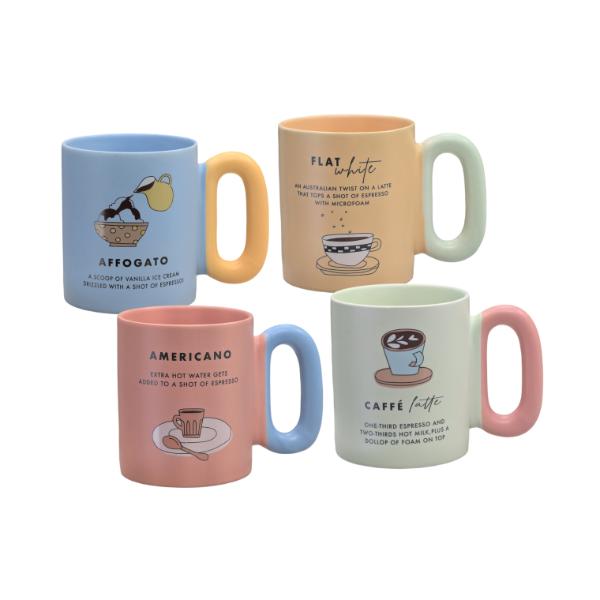 Assorted Contemporary Two Toned New Bone China Mug - 350ml