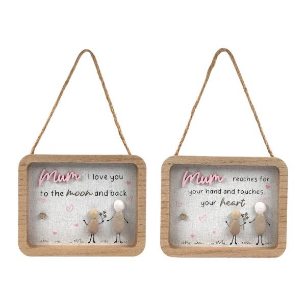 Mum Design Hanging Plaque - 15cm