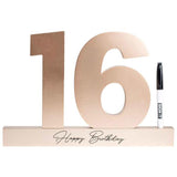 Load image into Gallery viewer, Rose Gold 16th Birthday Signature Block
