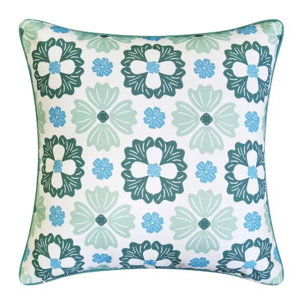 Pine Green Multi Zoe Outdoor Cushion - 50cm x 50cm