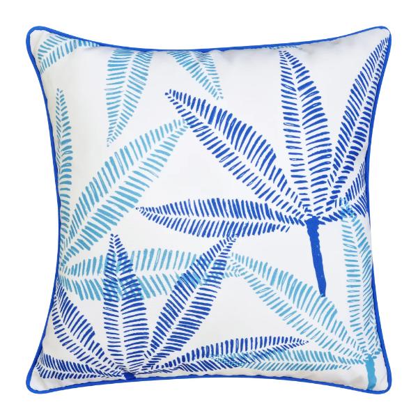 Royal Blue Multi Bailey Outdoor Cushion - 50cm x 50cm