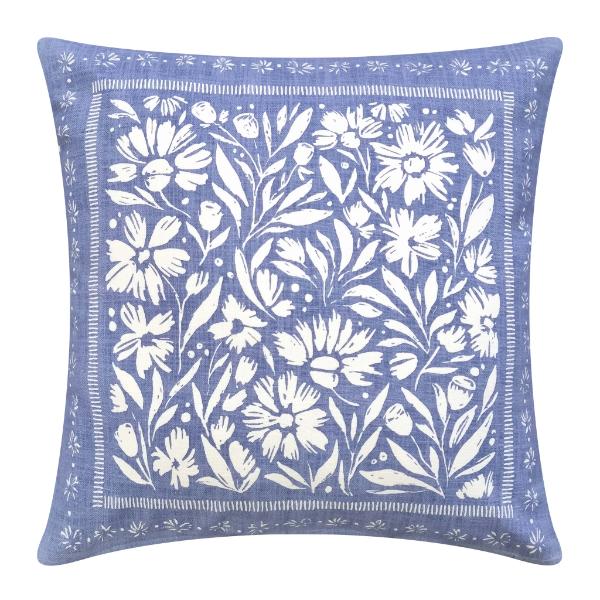 Dusty Blue & Ivory Kennedy Cushion - 50cm x 50cm