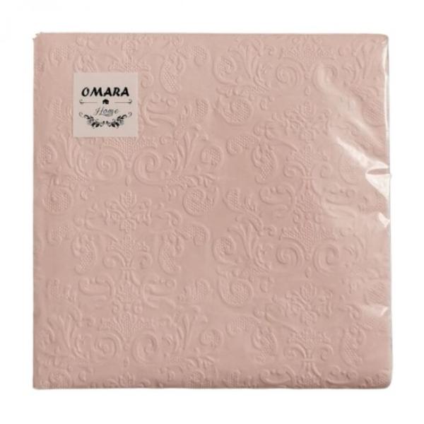 Pink 3 Ply Embossed Napkin - 33cm