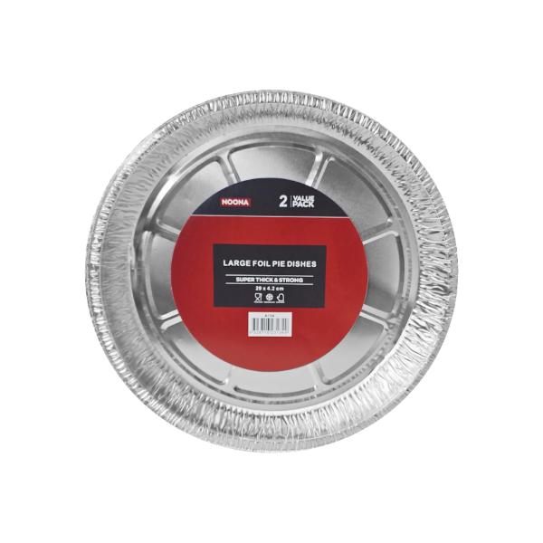 2 Pack Large Round Foil Pie Pan - 29cm x 4.2cm