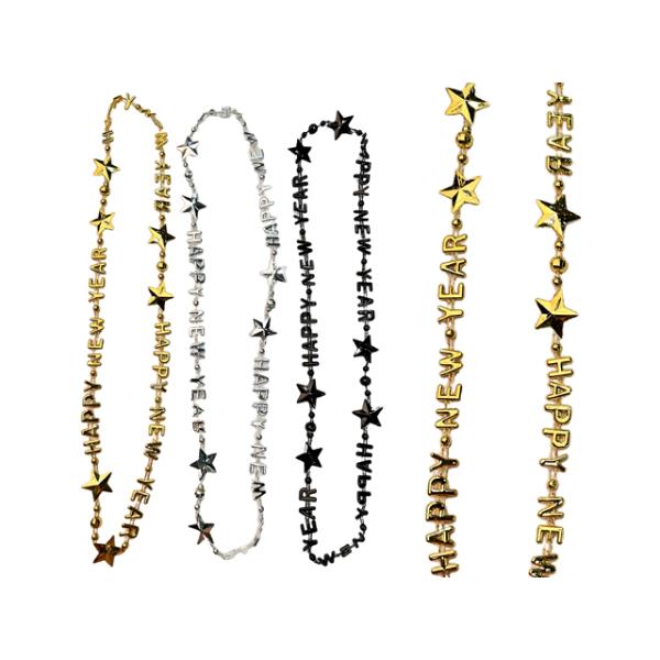 3 Pack New Year Necklace - 83.82cm