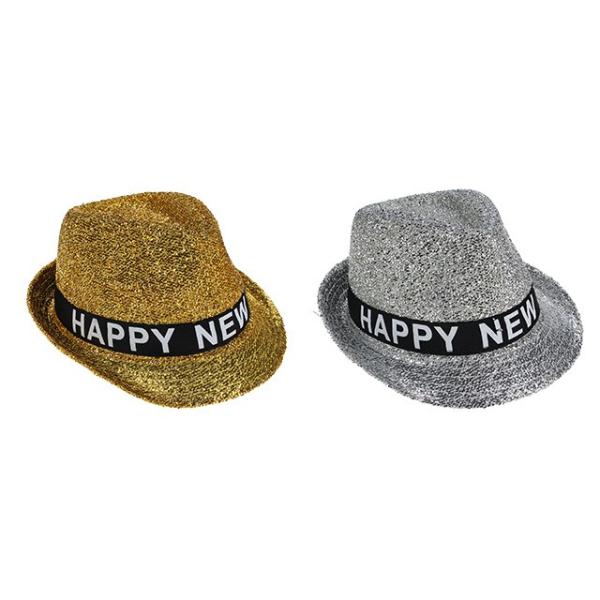 Glitter Tinsel New Year Hat - 27cm