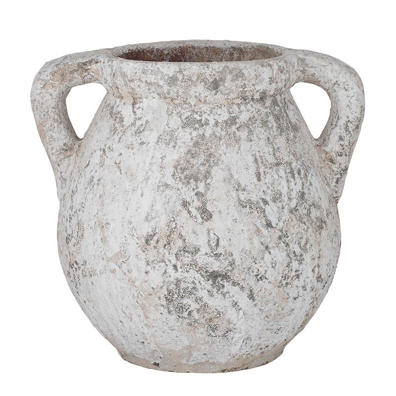 Rustic White Pompeii Car Urn - 54cm x 45cm x 50cm