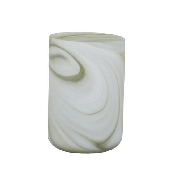 Green Tully Glass Vase - 15.5cm x 25cm