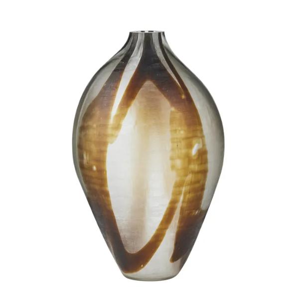 Bronze Florin Glass Vase - 28cm x 28cm x 44.5cm