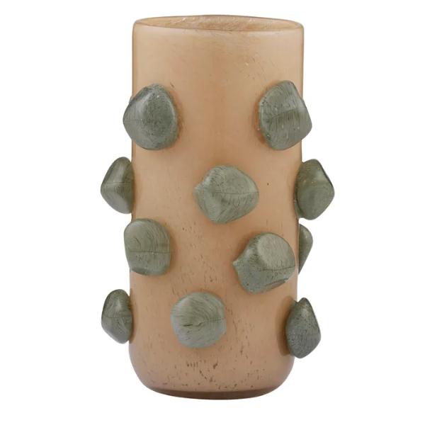 Miles Taupe Steel Glass Vase - 18.5cm x 30cm