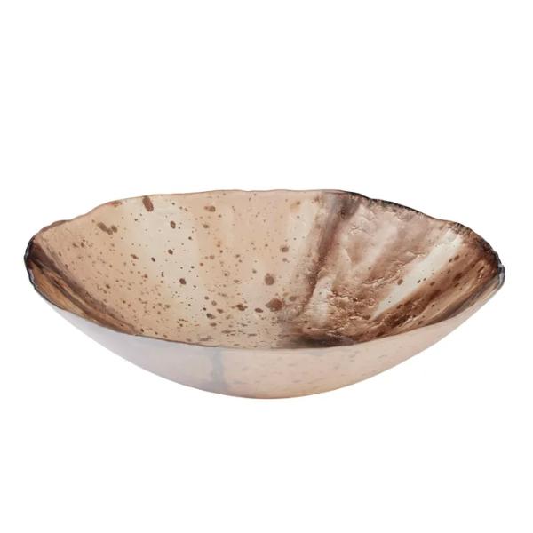 Cocoa Terrain Glass Bowl - 32cm x 8cm